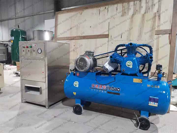 How Does A Commercial Garlic Peeler Machine Work? 2 Garlic skin removal machine with air compressor