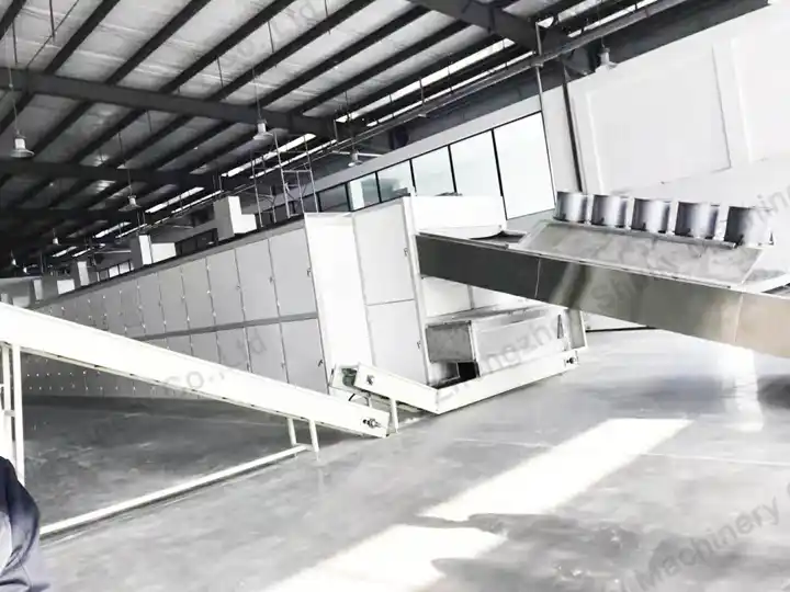 Continuous food dehydrator machine