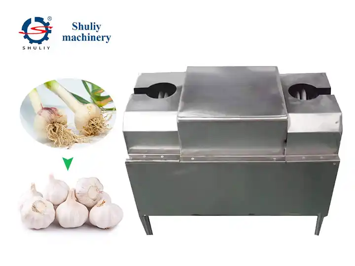 Garlic root stem cutting machine
