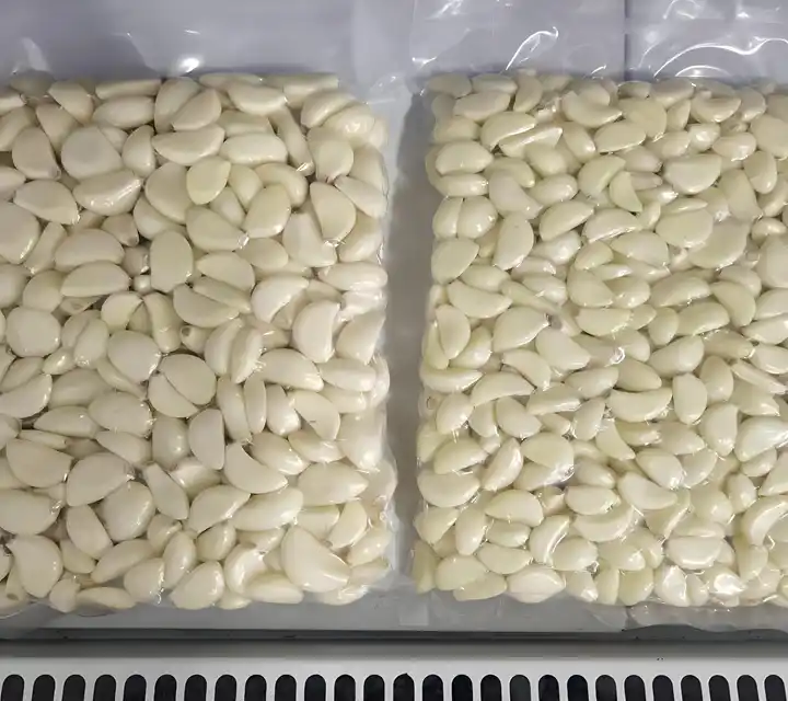 SL-800 garlic cleaning machine helps Hungarian customer to increase washing capacity to 2000Kg/h 2 Cleaned and vacuum-packed garlic