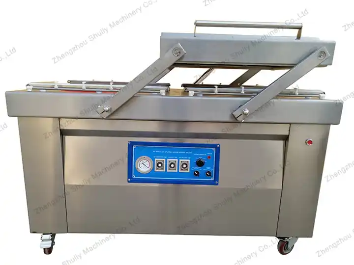 Vakuumverpackungsmaschine für Knoblauchzehen 4 Doppelkammer-Vakuumverpackungsmaschine für Knoblauchzehen