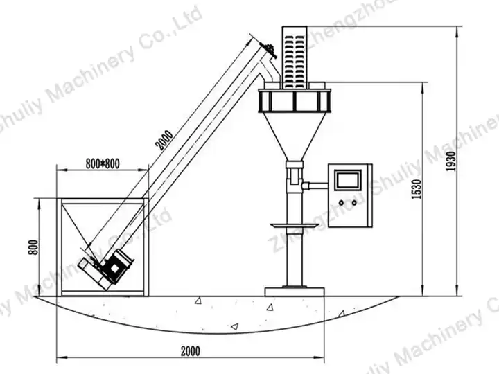 Reference Drawings of Semi-Automatic Garlic Powder Packing Machine