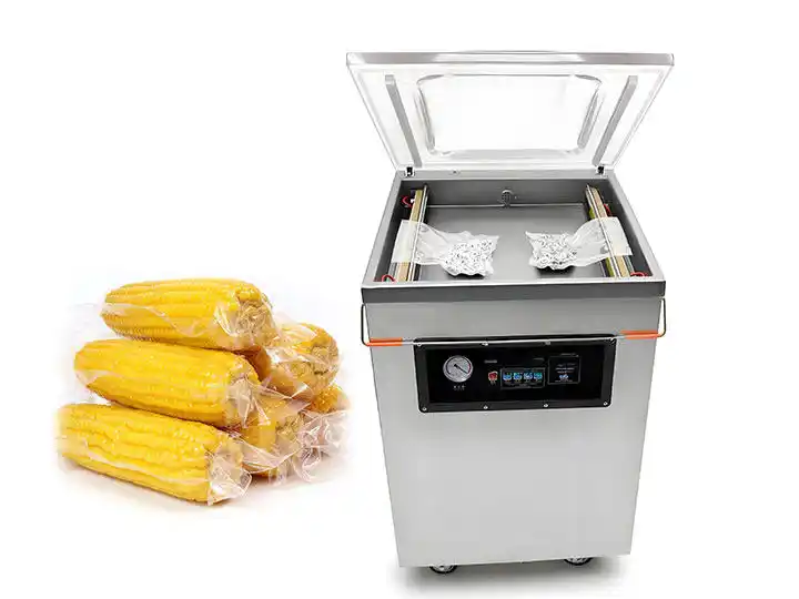 Vakuumverpackungsmaschine für Knoblauchzehen 3 Vakuumverpackungsmaschine mit einem Kammer für Lebensmittel
