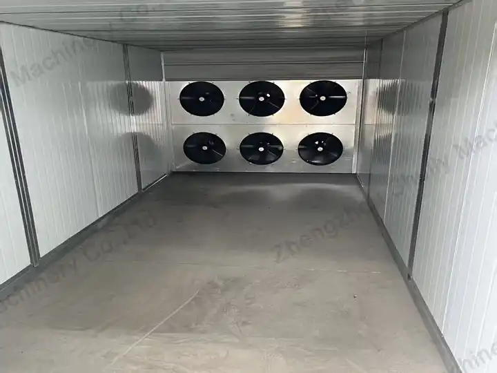 Inside the drying room